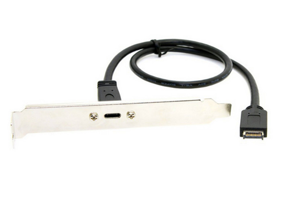China Desktop Mount Panel Header Type C Computer Data Cable Support Data Sync And Charging supplier